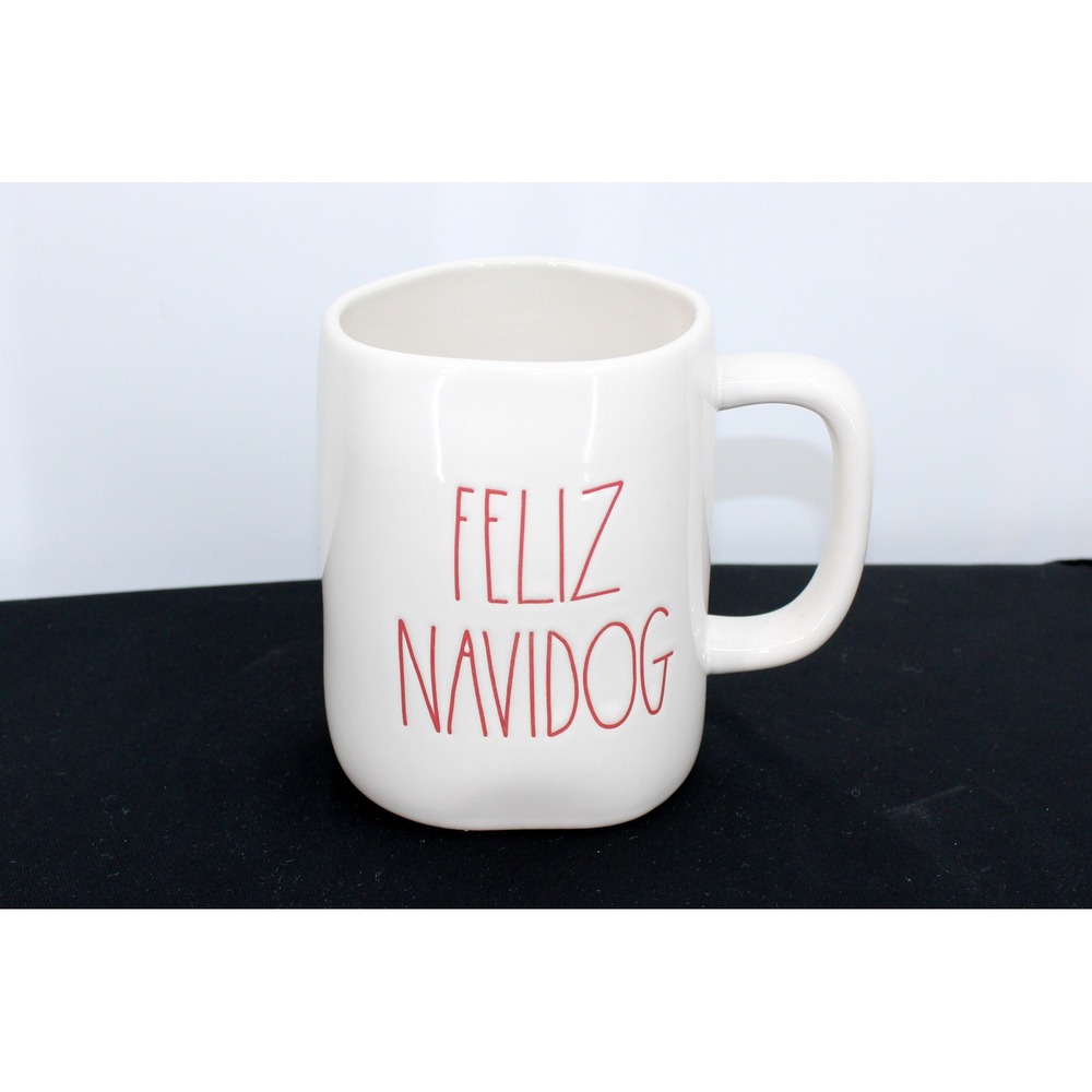 Rae Dunn Feliz Navidog Mug White Ceramic Christmas Dog Lover Coffee Cup